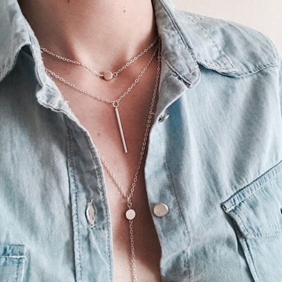 Urban Outfitters Jewelry - 3 for $16 Gold Choker Multilayer Necklace